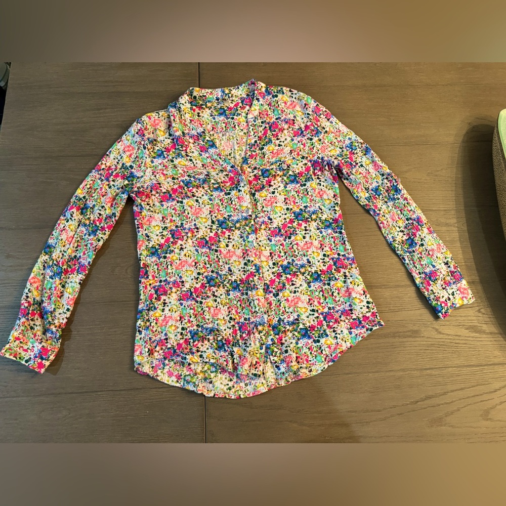 Kut From the Kloth Women's S Small Multicolor Long Sleeve Top Blouse